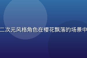 红桃视频在线动漫画面，二次元风格角色在樱花飘落的场景中奔跑，色彩鲜艳细节精致